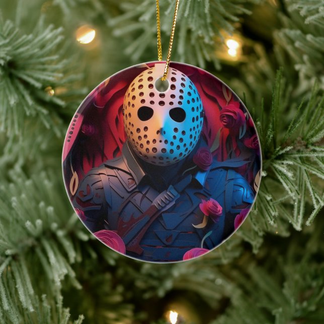 3D Horror Christmas Ceramic Ornament (Tree)