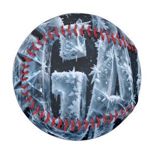 3D Ice Logo Icy Crystal Gamer Baseball