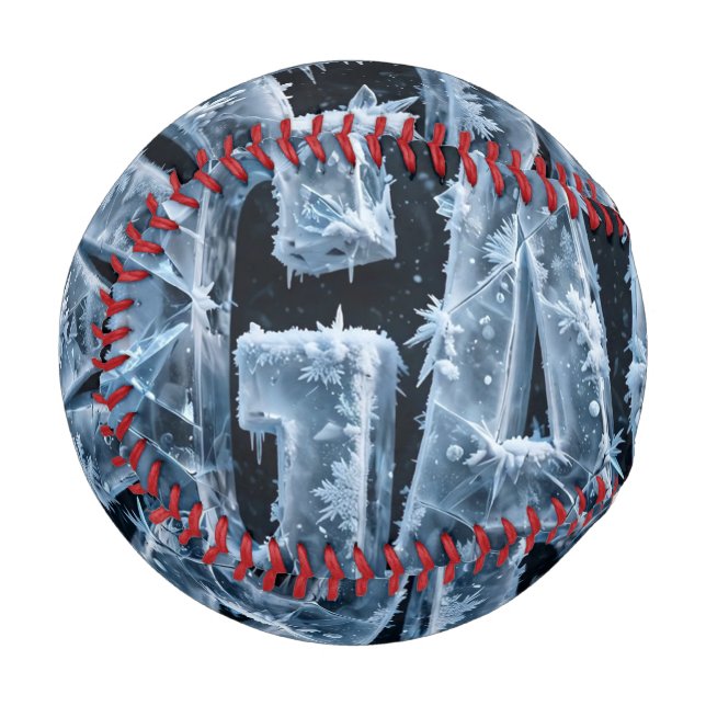 3D Ice Logo | Icy Crystal Gamer Baseball (Back Right)