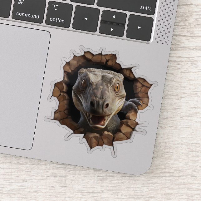 3D Iguana Wall Break Art – Realistic Safari (Detail)