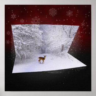 3D Illusion "Snowy Dreams" Poster