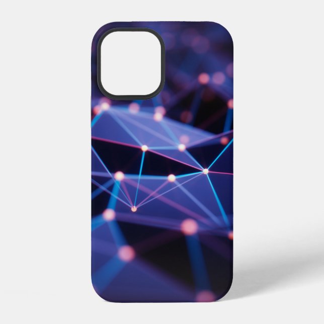 3D illustration. Abstract background, connection a iPhone Case (Back)