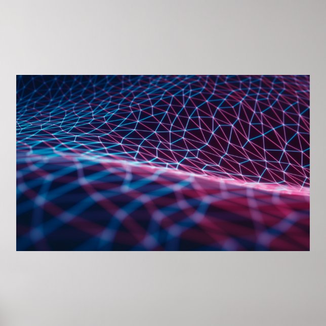 3D illustration, embossed mesh representing intern Poster (Front)