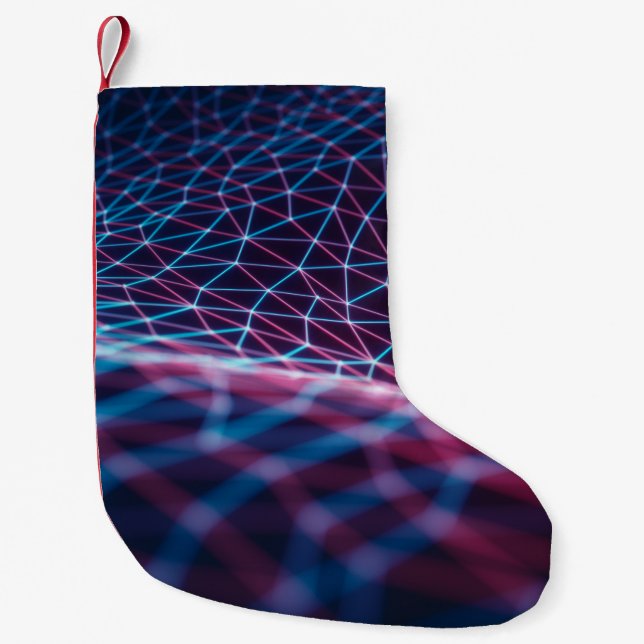 3D illustration, embossed mesh representing intern Small Christmas Stocking (Front)