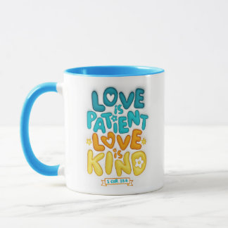 3D Inflated Love is patient, Love is kind Puffy Mug
