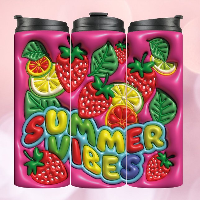 3D Inflated Tumbler Summer Vibes with Juicy Fruits (Creator Uploaded)