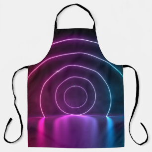 3d ing of ultraviolet circle portal glowing lines  apron