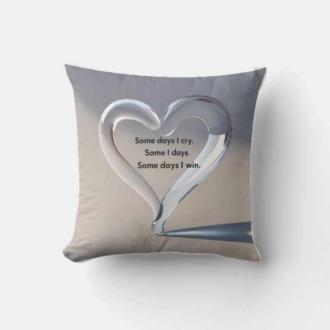 3D Intertwined Hearts & Tears: Emotional Connectio Throw Pillow (Front)