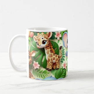 3D Jungle Animals  Coffee Mug