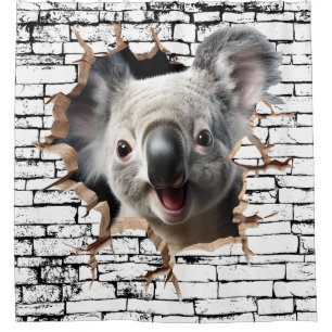 3D Koala Wall Break Art – Realistic Safari
