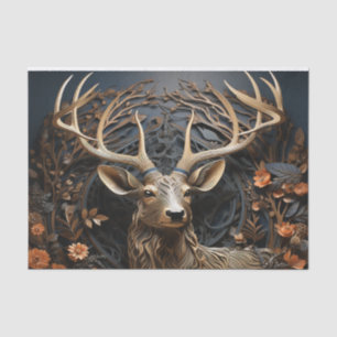3d Large Antler Buck Deer Rustic Decoupage Tissue Paper
