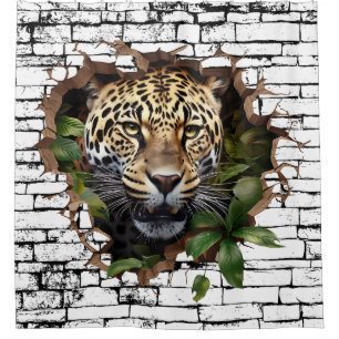 3D Leopard Wall Break Art – Realistic Safari