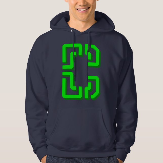 3d letter C logo design. Hoodie (Front)