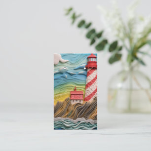 3D Lighthouse Pattern Earring Cards