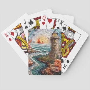 3D Lighthouse Playing Cards