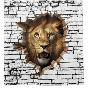 3D Lion Wall Break Art – Realistic Safari