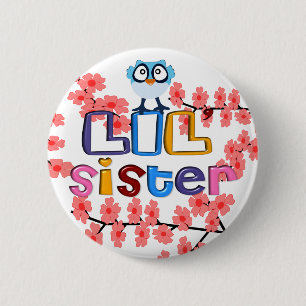 3D Look Lil Sister Button