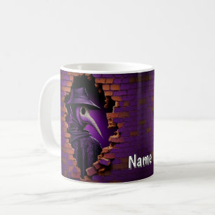 3D Look Printed Wall Breakout Plague Doctor Coffee Mug