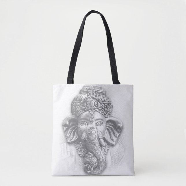 3d Lord Ganesha - Om Tote Bag (Front)