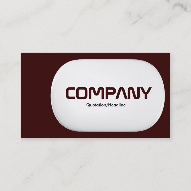 3d Lozenge - Dark Brown Business Card (Front)