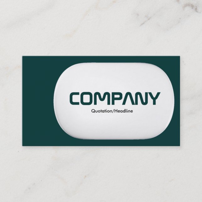 3d Lozenge - Dark Green Business Card (Front)