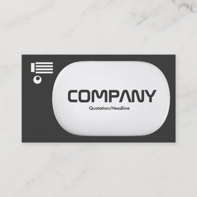 3d Lozenge - Dark Grey (333333) Business Card (Front)