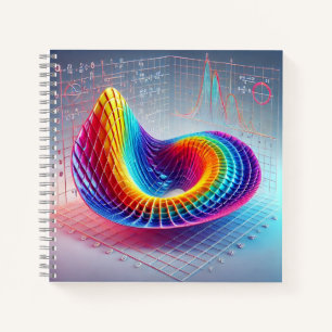 3D Math Surface Book Cover Abstract Calculus 