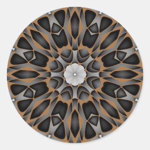 3D Mesmerizing Mandala Classic Round Sticker