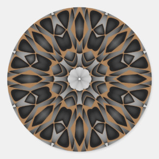 3D Mesmerizing Mandala Classic Round Sticker