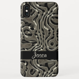 3D metal design with custom name iPhone XS Max Case
