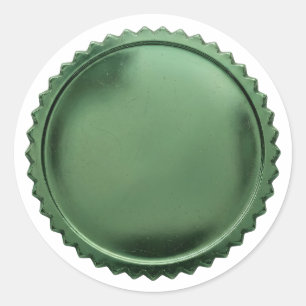 3D Metal Green Seal Foil Starburst Award Medal
