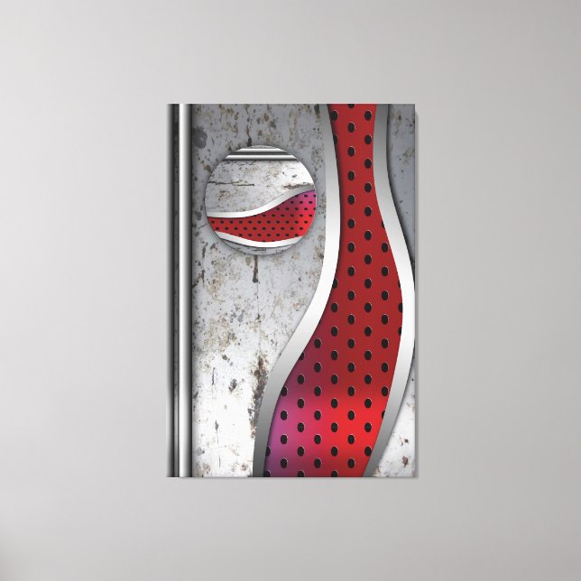3D Metal textured Art Canvas Print (Front)