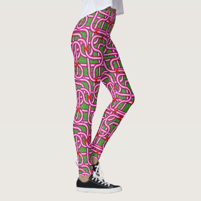 3D Metallic Woven Pipes Leggings (Right)