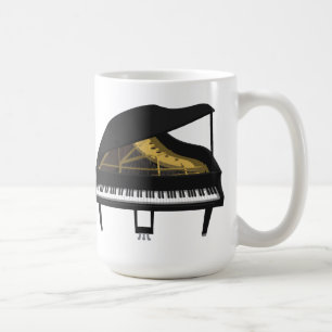 3D Model: Black Grand Piano: Coffee Mug