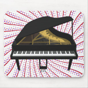 3D Model: Black Grand Piano: Mouse Pad