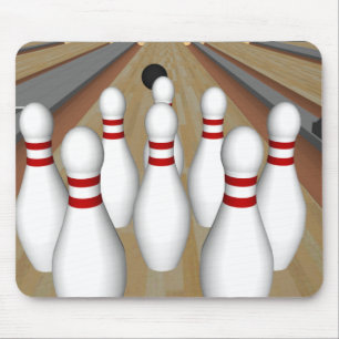 3D Model: Bowling Pins on Lane: Mouse Pad