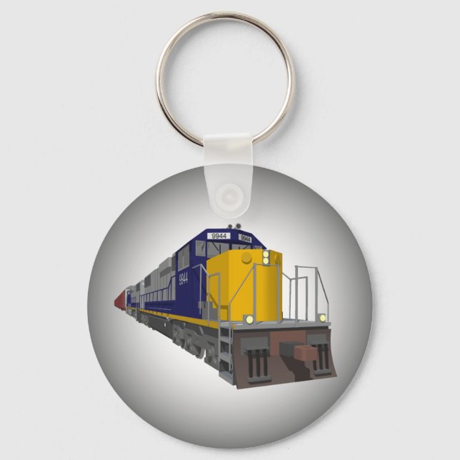 3D Model: Freight Train: Railroad: Keychain (Front)