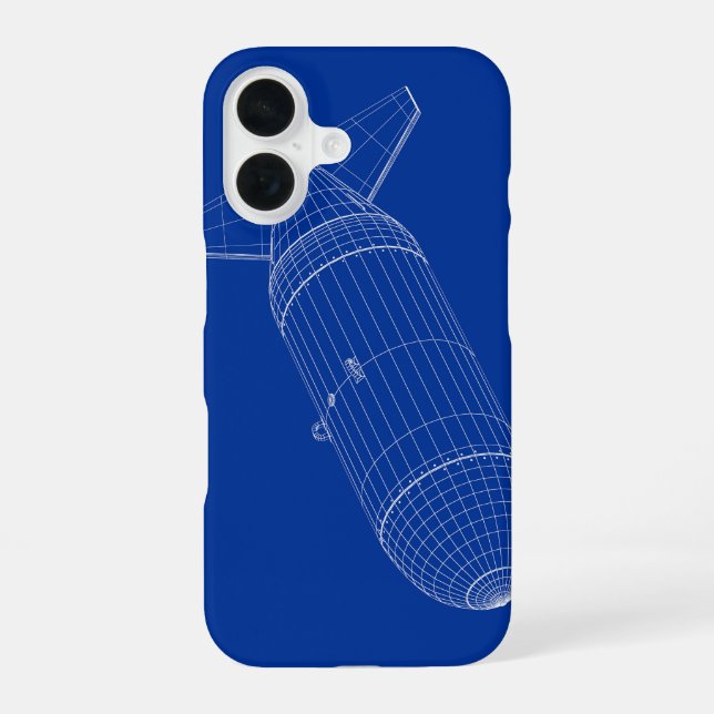 3D model of nuclear gravity bomb iPhone 16 Case (Back)