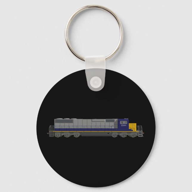 3D Model: Train Engine: Railroad: Keychain (Front)