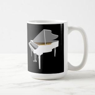 3D Model: White Grand Piano: Coffee Mug
