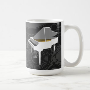 3D Model: White Grand Piano: Coffee Mug