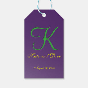 3d Monogram Purple Fab Fun Gift Tags
