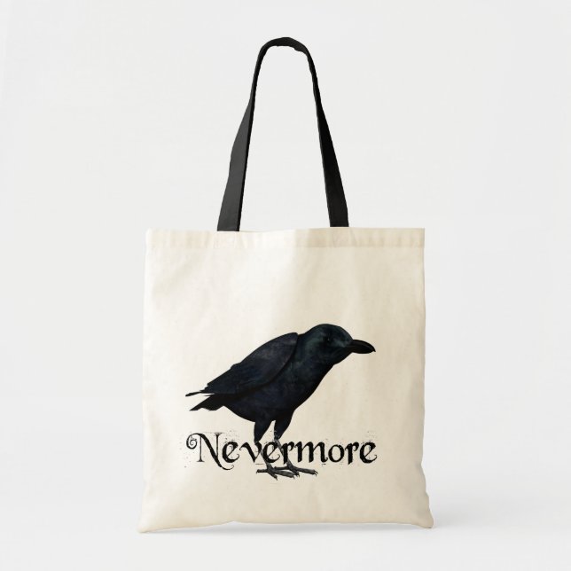 3D Nevermore Raven Tote Bag (Front)