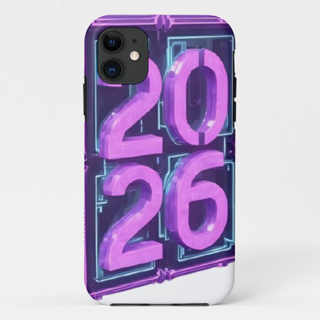 3D Number Design for New Year 2026 Case-Mate iPhone Case (Back)