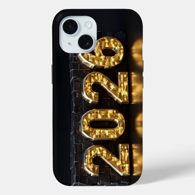 3D Number Design for New Year 2026 Case-Mate iPhone Case (Back)