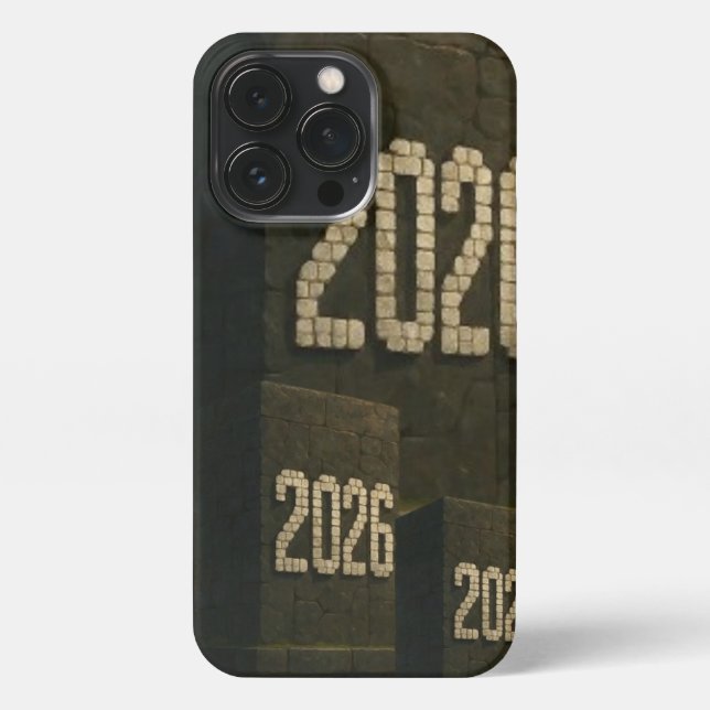  3D Number Design for New Year 2026 iPhone Case (Back)