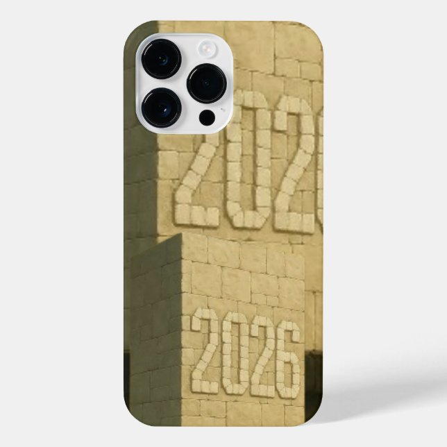  3D Number Design for New Year 2026 iPhone Case (Back)