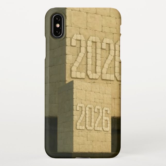  3D Number Design for New Year 2026 iPhone Case (Back)