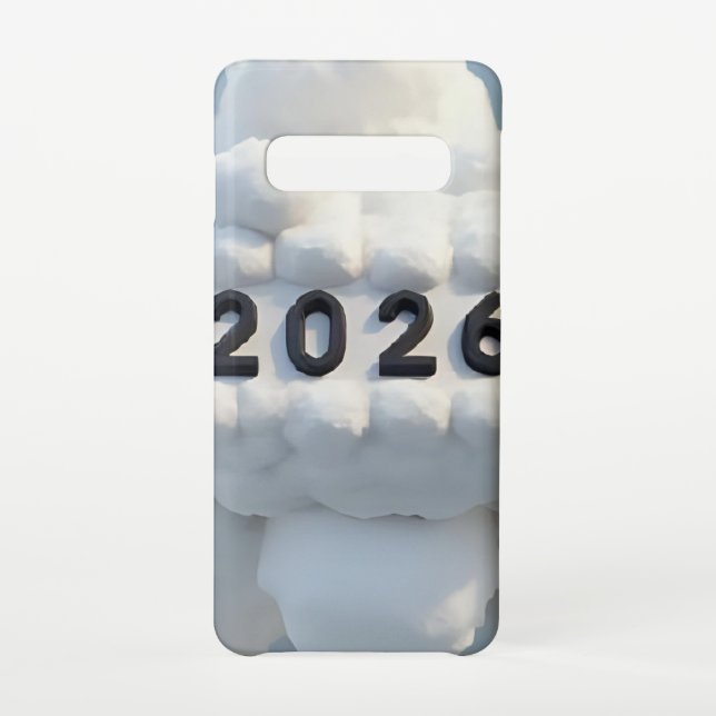  3D Number Design for New Year 2026 Samsung Galaxy Case (Back)