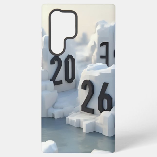  3D Number Design for New Year 2026 Samsung Galaxy S22 Ultra Case (Back)